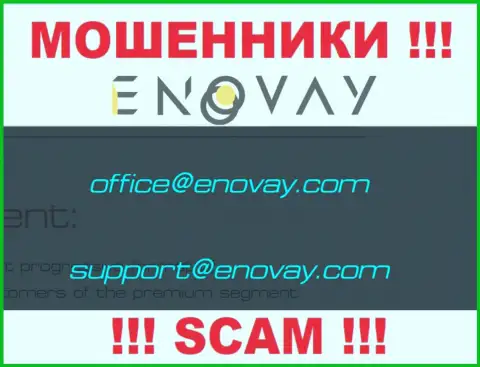 Е-мейл, который мошенники ЭноВей Ком указали на своем официальном сайте