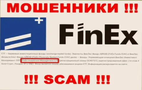 Юр лицо, которое управляет интернет-мошенниками FinEx - это ФинЭкс Инвестмент Менеджмент ЛЛП