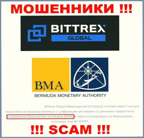 И компания Bit Trex и ее регулирующий орган - Управление денежного обращения Бермудских островов (BMA), являются мошенниками
