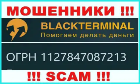 BlackTerminal Ru мошенники сети ! Их регистрационный номер: 1127847087213