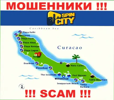 Официальное место базирования Спин Сити на территории - Curacao