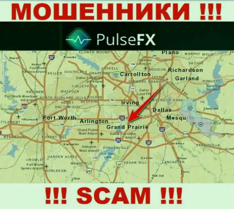 PulseFX - это неправомерно действующая организация, пустившая корни в оффшорной зоне на территории Гранд-Прери, Техас