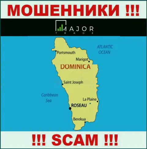 Мошенники MajorTrade засели на территории - Commonwealth of Dominica, чтобы спрятаться от наказания - РАЗВОДИЛЫ