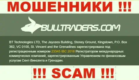 Bull Traders - это ВОРЫ, регистрационный номер (23345 IBC 2016) тому не помеха