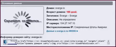 Возраст домена Форекс компании Сварга, согласно справочной инфы, которая получена на интернет-сайте довериевсети рф